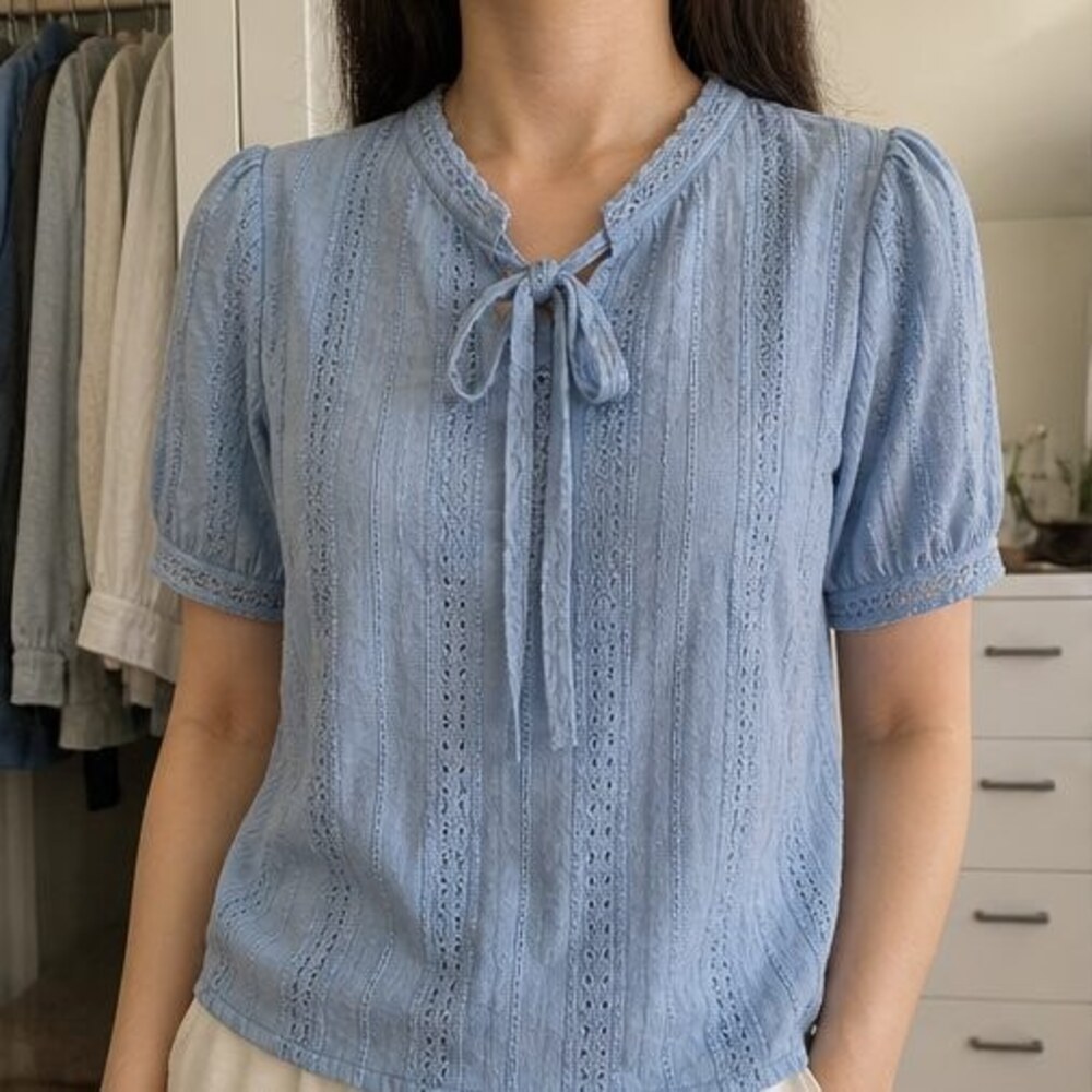 Black Ruffle Blouse - Picture 2 of 6
